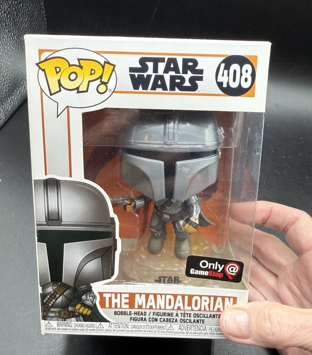 Funko Pop! Vinyl Star Wars The Mandalorian With Blaster #408 Gamestop Exclusive